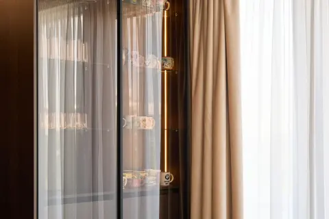 Glazed wine cabinet