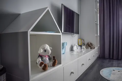 House-shaped shelving