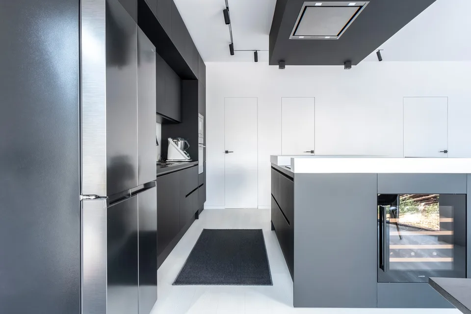 Appliance wall and island