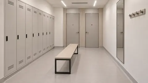Staff changing room
