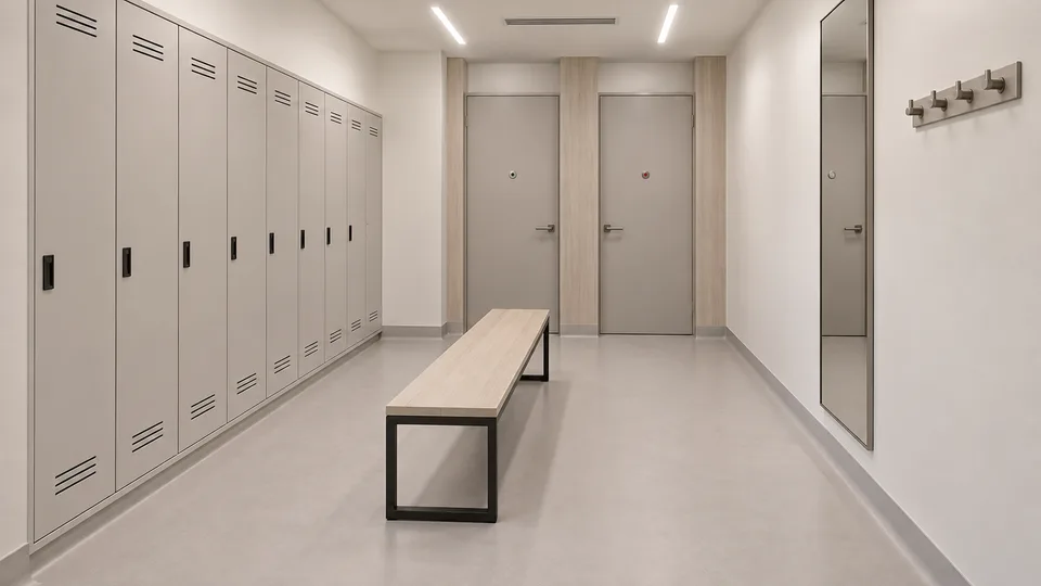 Staff changing room