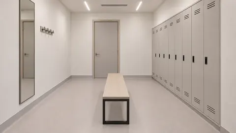 Staff changing room