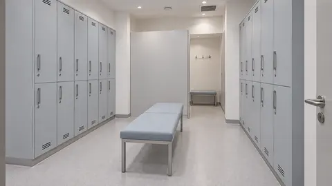 Staff changing room