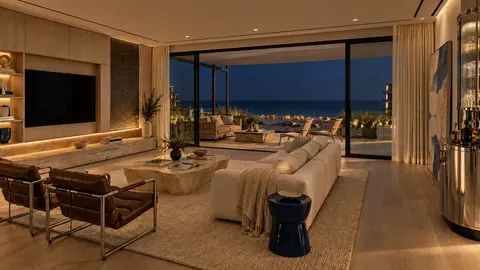 Living room at night